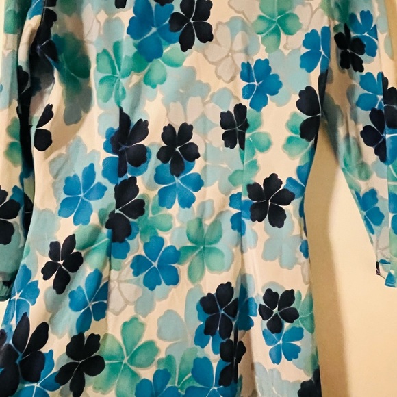 Vintage Newport News MIDI Dress 3/4 Sleeve 1970s Flower Power - Picture 12 of 15